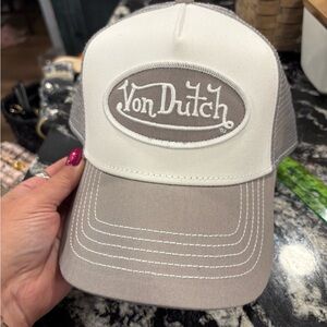 Von Dutch Light Grey Trucker Hat